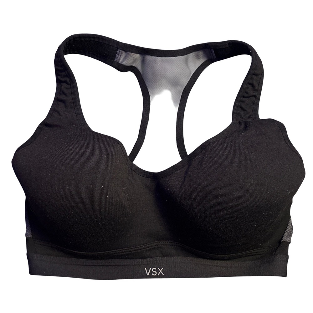 Victoria's Secret VSX Sport Underwire Racerback Sports Bra Black 32DD